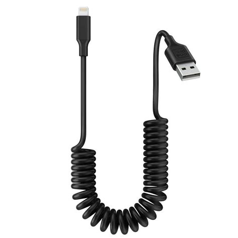 Emlimny Iphone Charger Cable For Car 3 Ft Mfi Certified Coiled Lightning Cable Compatible