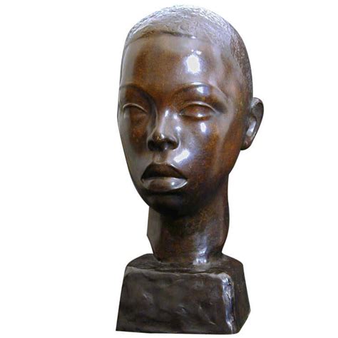 African American Sculpture Head - 2 For Sale on 1stDibs