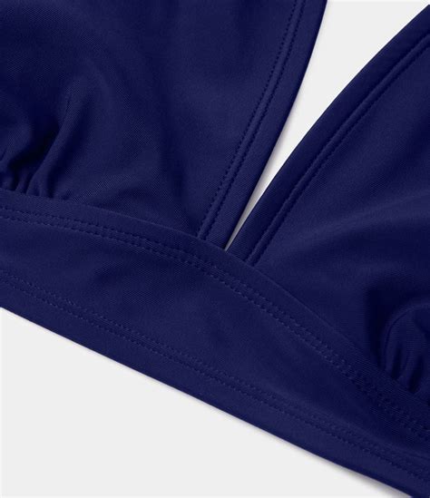 Womens Adjustable Halter Backless Bikini Top Swimsuit Halara