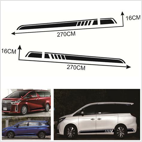 Stripes Decal Side Skirt Door Racing Graphic Vinyl Sticker Car Truck