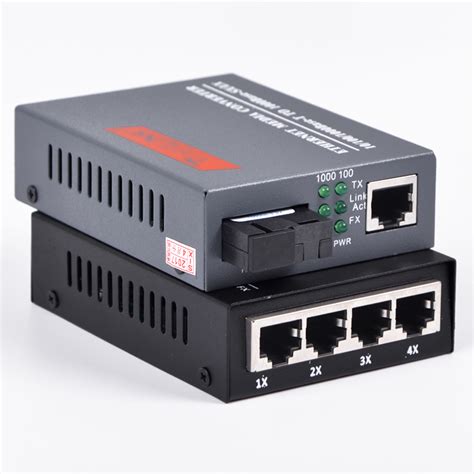 Gigabit Ethernet Media Converter 1000mbps 4 Port Rj45 1000mbps 1 Sc