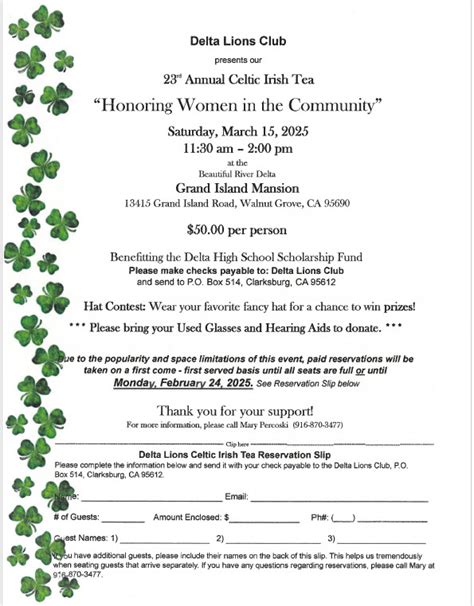 Calendar Sacramento Area Lions Clubs