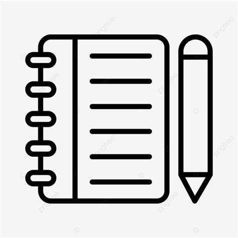 Assignment Line Icon Vector Assignment Book Copywriter PNG And