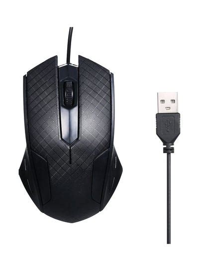 سعر ماوس ضوئي سلكي بعدد 3 أزرار ومنفذ USB 11 8 x 3 x 6 5سم أسود فى