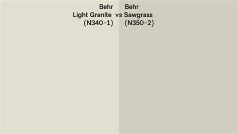 Behr Light Granite Vs Sawgrass Side By Side Comparison