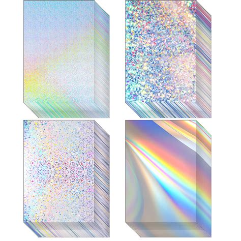 Snapklik Kosiz Sheets Metallic Holographic Card Stock Shiny