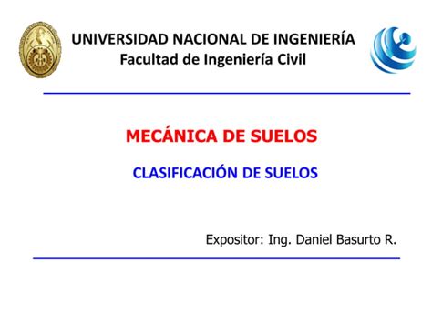 Mecánica De Suelos Clasificacion De Suelos Ppt