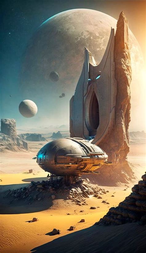 A Futuristic Space Station In The Desert