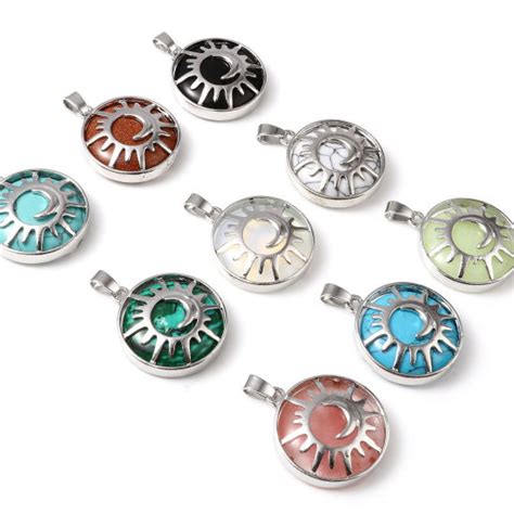 Doreenbeads Zinc Based Alloy Galaxy Pendants Round Silver Tone At