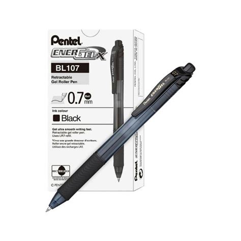 Buy Pentel Energel X Retractable Gel Roller Pen Mm Bl Black