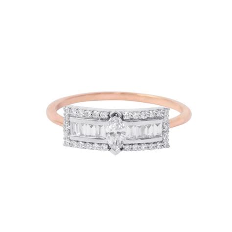 Bague Seconde Wife Marquise En Or Rose Sansoeurs Alliance Pour Femme