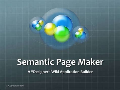 Semantic Wiki Page Maker Ppt