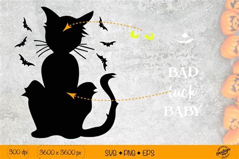 Creepy Black Cat Svg Spooky Svg Halloween Quote By Createya Design