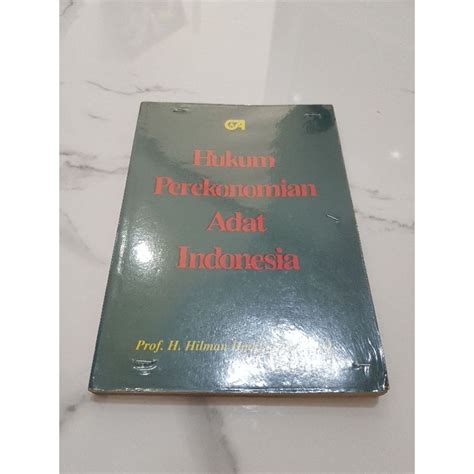 Jual Buku Hukum Perekonomian Adat Indonesia By Hilman Hadikusuma