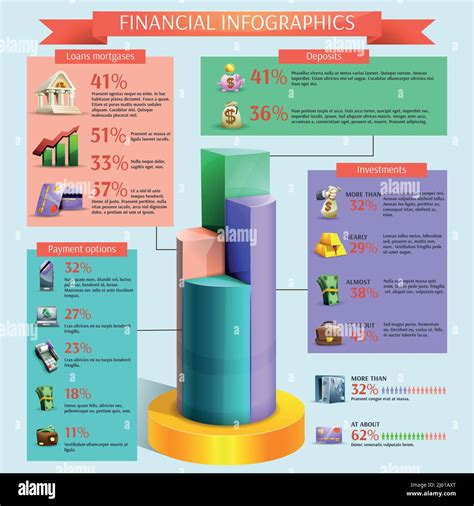 Financial And Banking Cartoon Infographic Set With Loans Deposits