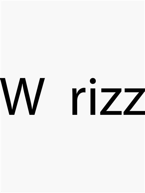 "W rizz" Sticker for Sale by mahealanidesign | Redbubble