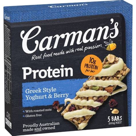 Buy Carmans Greek Yoghurt And Berry Protein Bars 5 Pack Online Worldwide Delivery Australian