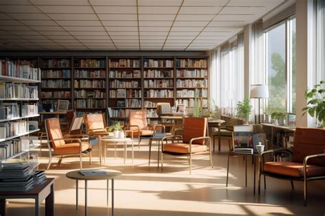 Premium Photo Hospital Library Offering Resources For Patients A 00452 01
