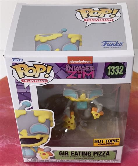 Funko Pop Nickelodeon Invader Zim Gir Eating Pizza 1332 Hot Topic