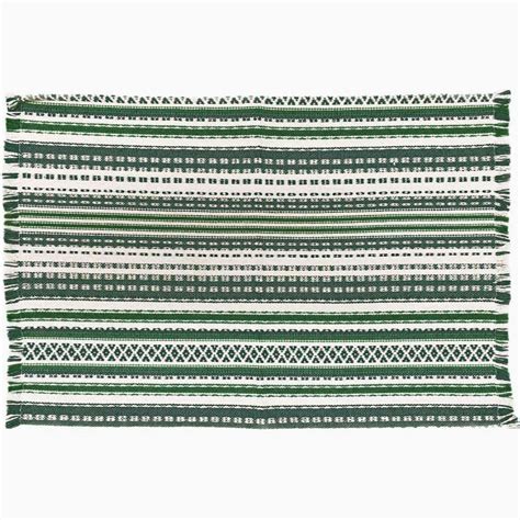 Woven Cotton Green Placemat Set Of From Spain Ceramics And