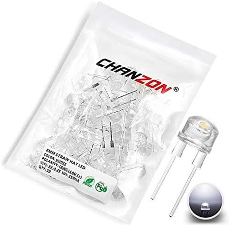 Amazon Chanzon Pcs Mm White Straw Hat Led Diode Lights Clear