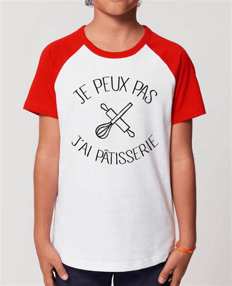 T Shirt Baseball Enfant Coton STANLEY MINI CATCHER Je Peux Pas J Ai