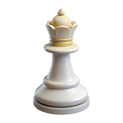 White Queen Chess Piece 3d Render 45686389 Png