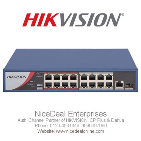 DS-3E1518P-EI/M | Rs. 12450/- | HIKVISION 16 Port Giga Managed PoE ...