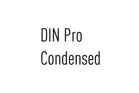Din Pro Condensed Font Free Font Download