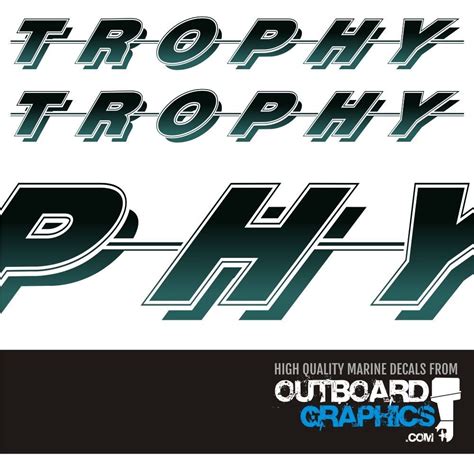 Pair Of 6ft Long Bayliner Trophy Stickerdecals Light To Dark Green