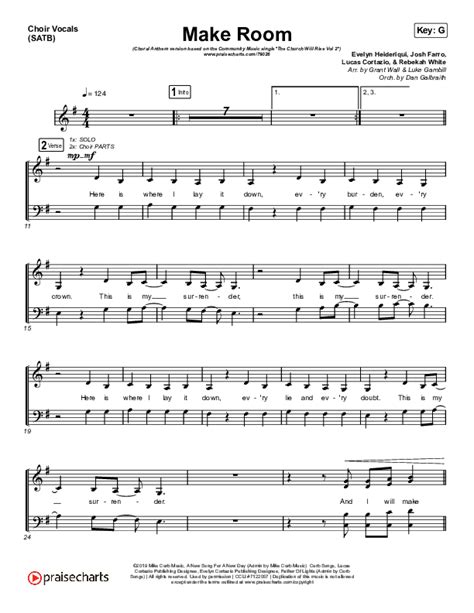 Make Room Choral Anthem SATB Choral Anthem Sheet Music PDF Community