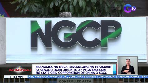 Prangkisa Ng Ngcp Isinusulong Na Repasuhin Sa Senado Dahil Nito Ay