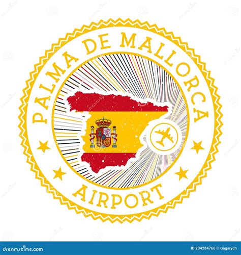 Palma De Mallorca Airport Stamp Stock Vector Illustration Of Islands