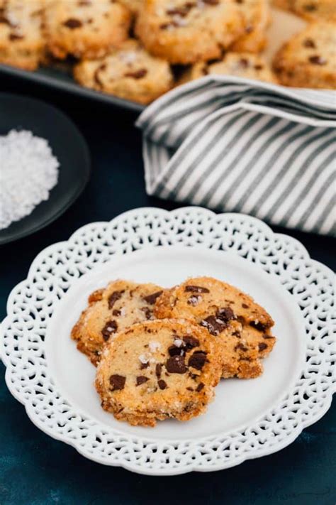 Salted Shortbread Chocolate Chunk Cookies Shortbread Cookie Recipe