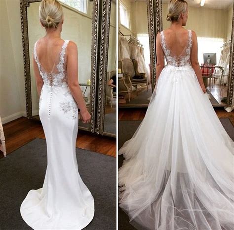 Beautiful Removable Skirt 😍 Lace Overlay Wedding Dress Wedding