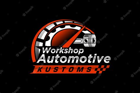 Premium Vector Automotive Piston Workshop Logo Design Speedo Meter