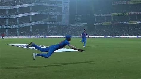 Watch Indias Hardik Pandya Takes Stunning Diving Catch In Delhi