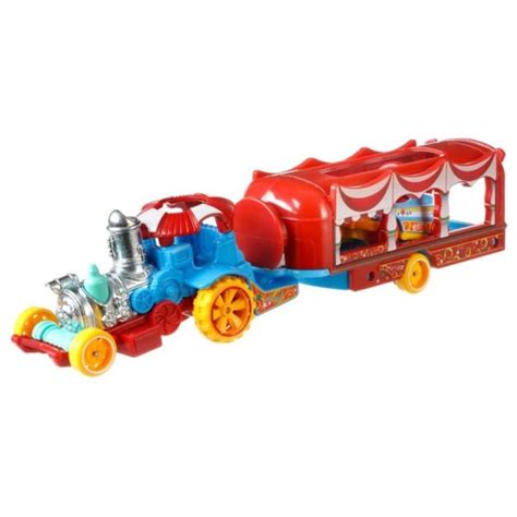 Hot Wheels kamion Car Nival Streamer kisautóval piros Gyerekajándék