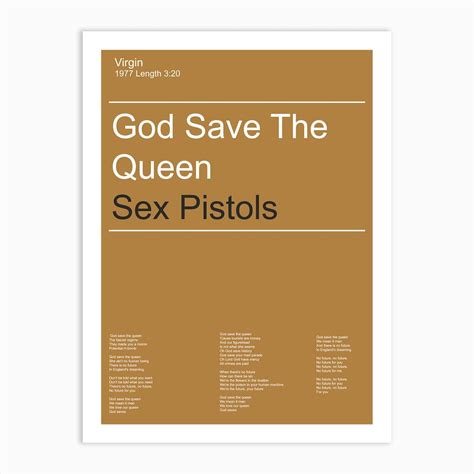 God Save The Queen Sex Pistols Minimal Music Art Print Art Print By Printdeco Fy