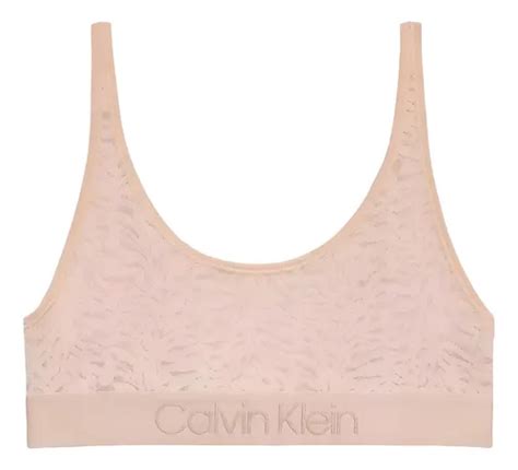 Top Calvin Klein De Encaje Color Nude Original Meses Sin Inter S