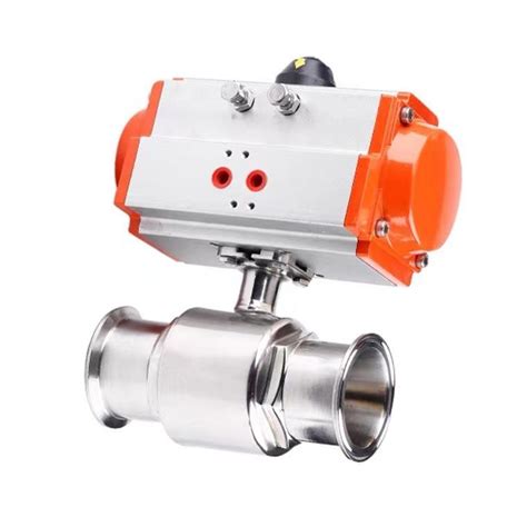 Ss304 316l Tri Clamped One Way Stainless Steel Sanitary Pneumatic Ball Valve China Ball Valve