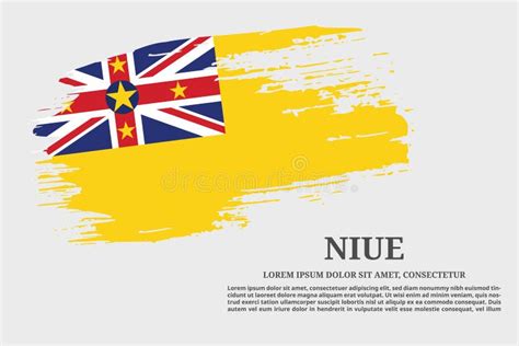 Niue Flag Grunge Brush And Poster Vector Stock Vector Illustration