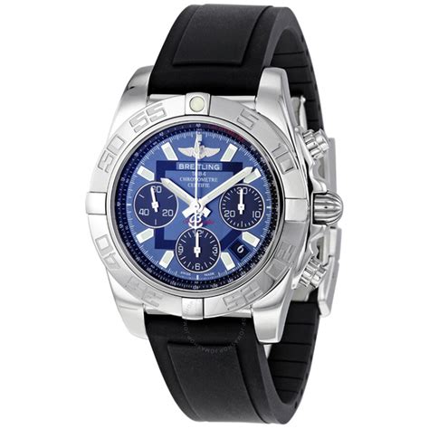 Breitling Chronomat 41 Blue Dial Automatic Mens Watch Ab014012