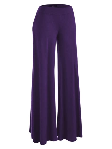 Mbj Wb1104 Womens Wide Leg Palazzo Lounge Pants Xxxl Dark Purple