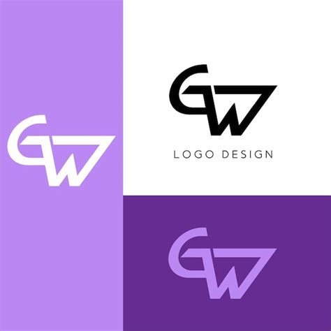 Premium Vector Gw Initial Letter Logo Design