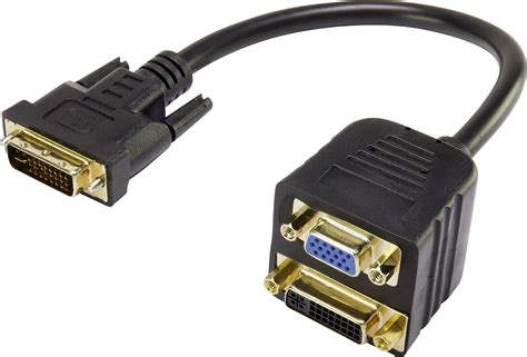 Goobay 68739 DVI HDMI Y Adapter 1x DVI Plug 25 Pin 2x HDMI Socket