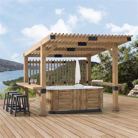 Wooden Pergola Over Hot Tub I M Yahica