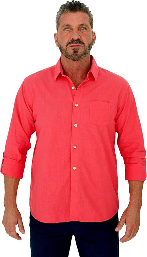 Short Fin Mens Long Sleeve Shirt Slim Fit No Tuck 100 Cotton At Amazon Mens Clothing Store