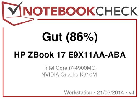 Test Hp Zbook E X Aa Aba Workstation Notebookcheck Tests