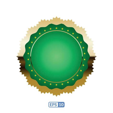 Zigzag Gold Frame Round Jade Blue Badge Eps10 26289331 Vector Art At